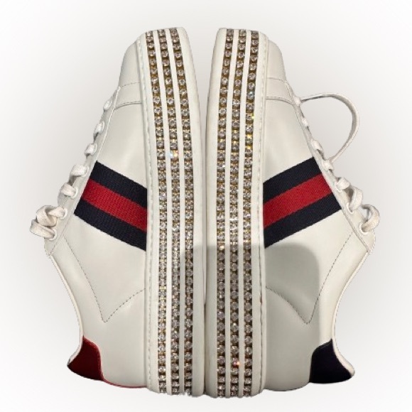 Gucci Ace Platform Sneakers with Crystals size 38 - Picture 2 of 16